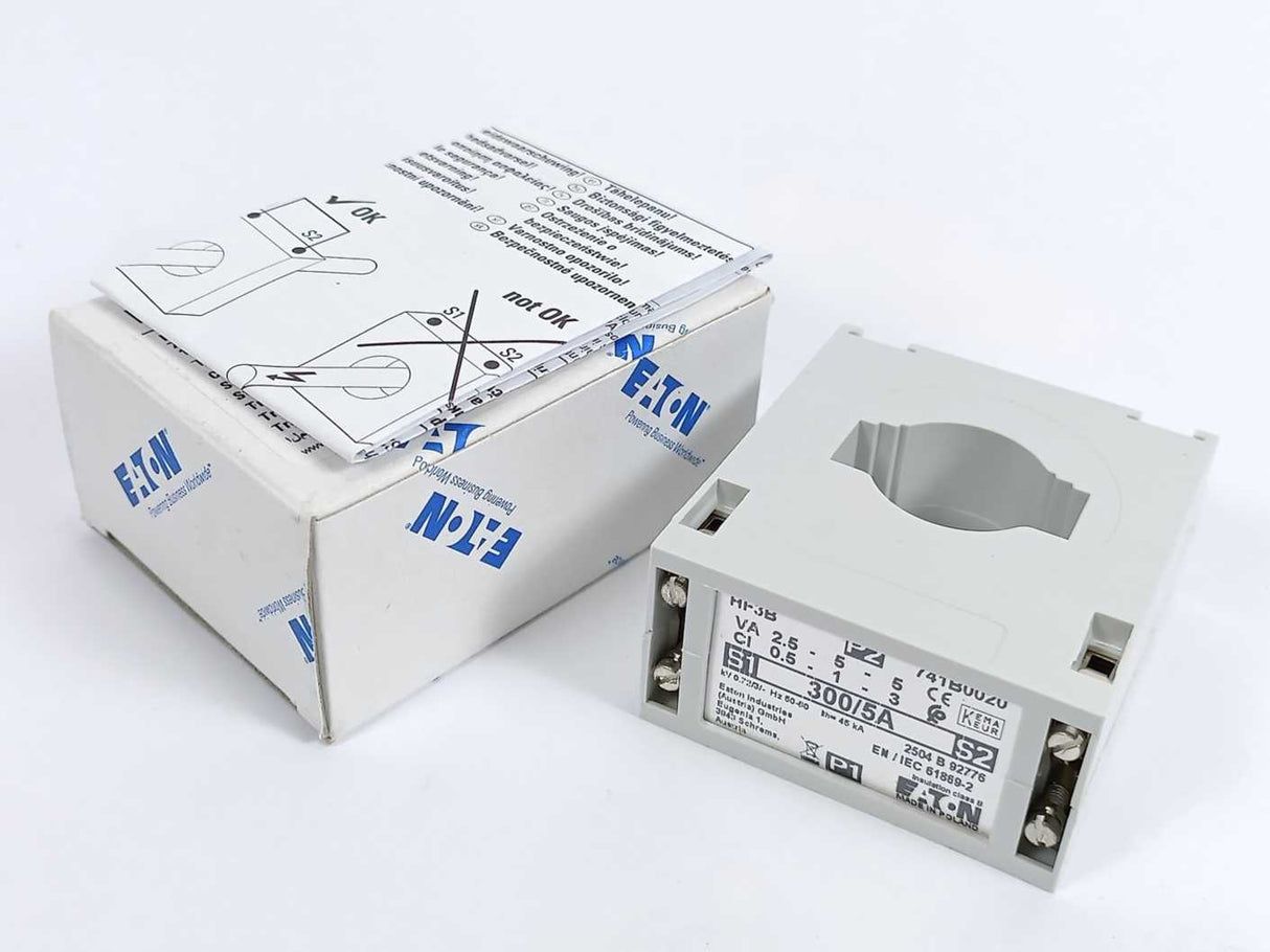Eaton 741B0020 Through-Feed Current Transformer, 300 A / 5 A