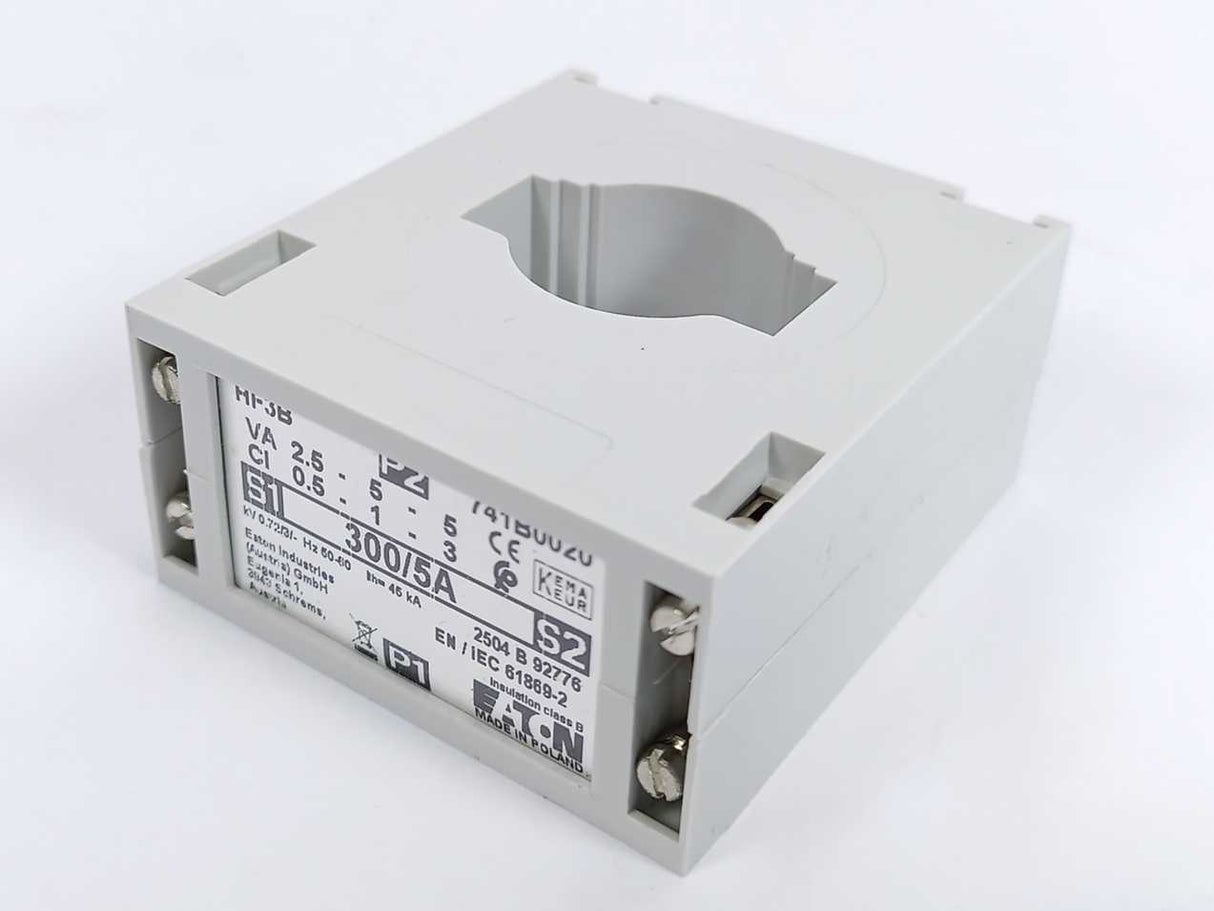 Eaton 741B0020 Through-Feed Current Transformer, 300 A / 5 A