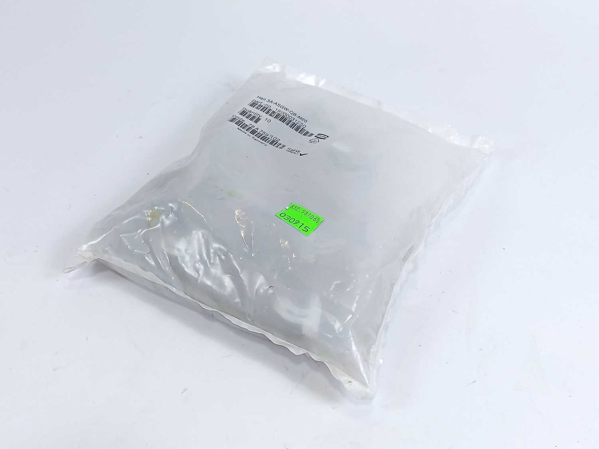 Harting 19200031250 3A-ASGW-QB-M20 Heavy Duty Power Connector Housing 10 Pcs