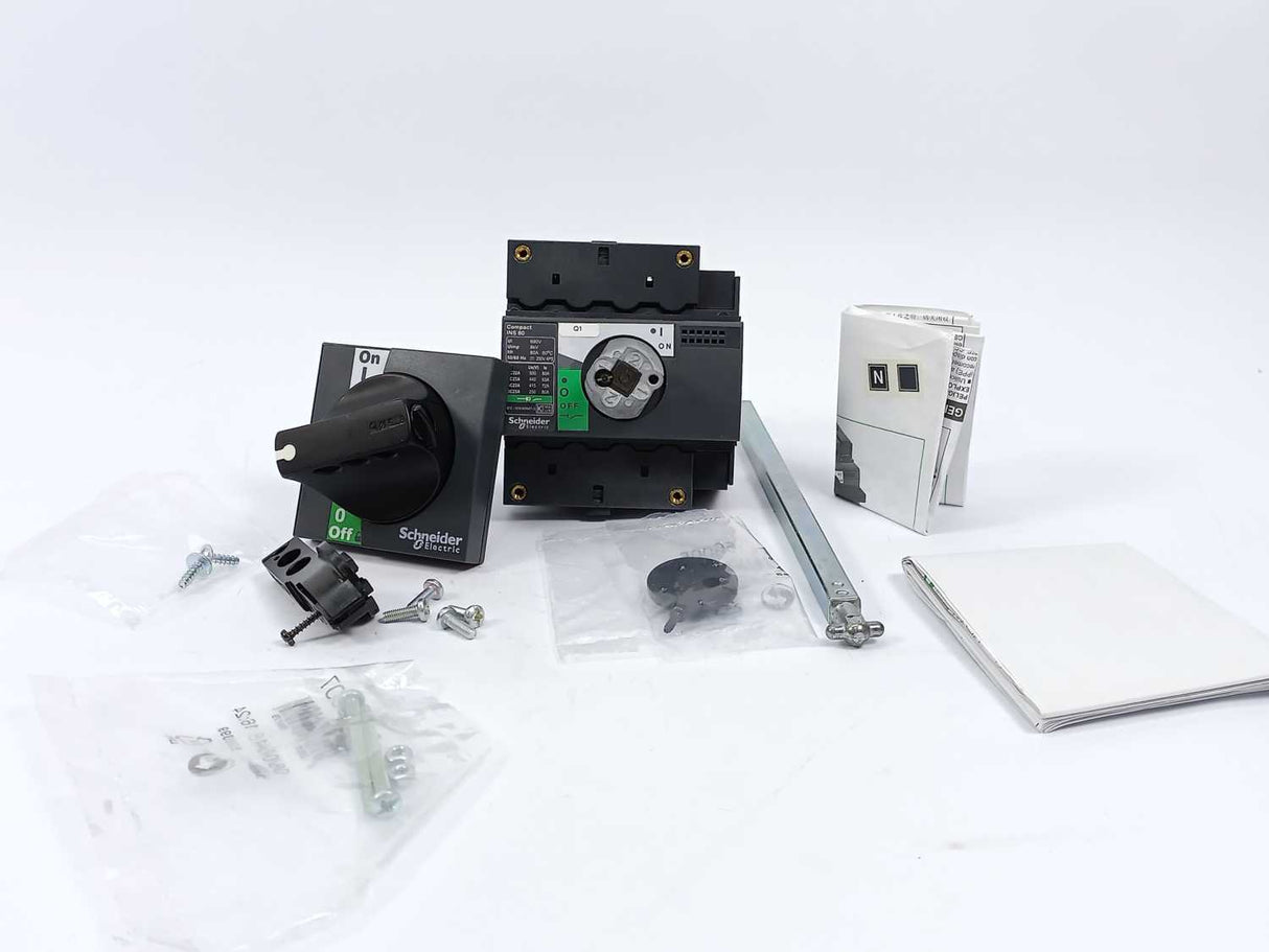 Schneider Electric INS80 Compact Switch with Accessories, not used just mounted