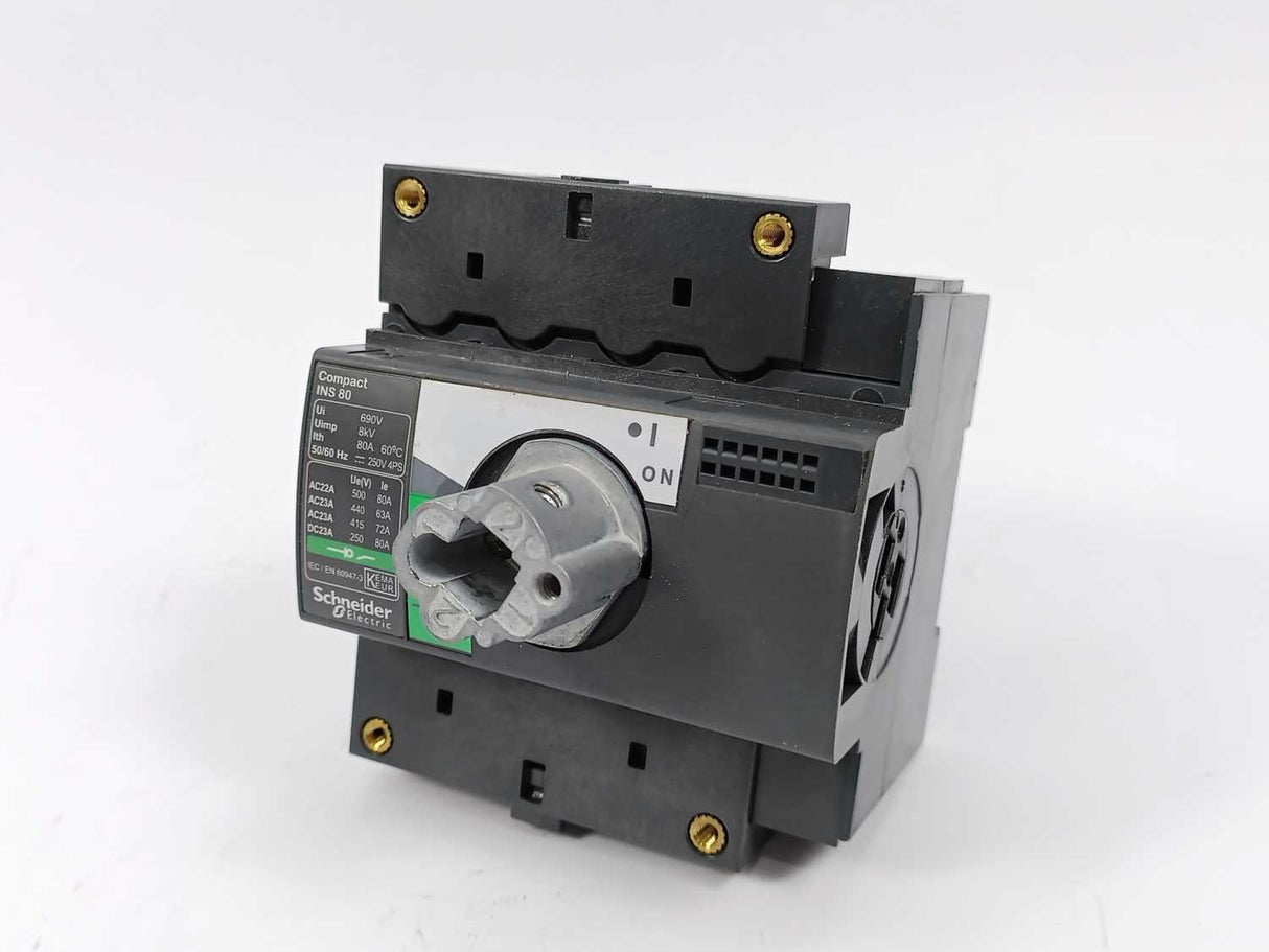 Schneider Electric INS80 Compact Switch with Accessories, not used just mounted