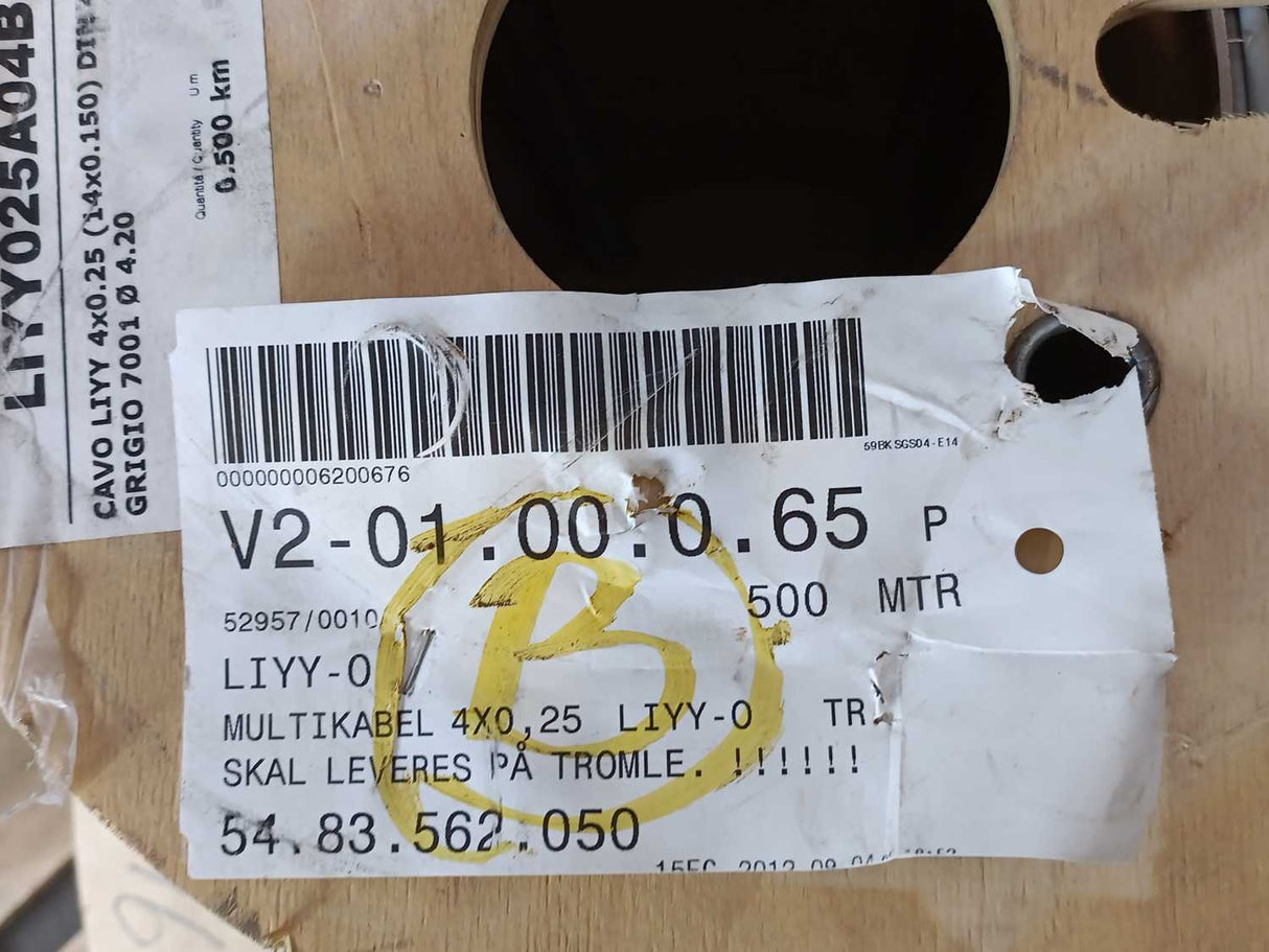 Liyy 337004002 4x0.25 mm2 Grey 500Meter