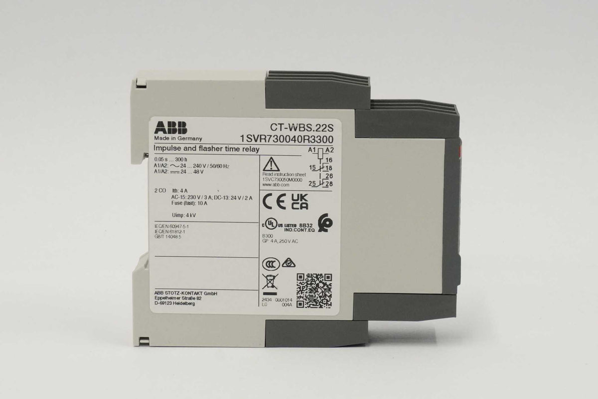 ABB Stotz-Kontakt 1SVR730040R3300 CT-WBS.22S Impulse and Flasher Time Relay