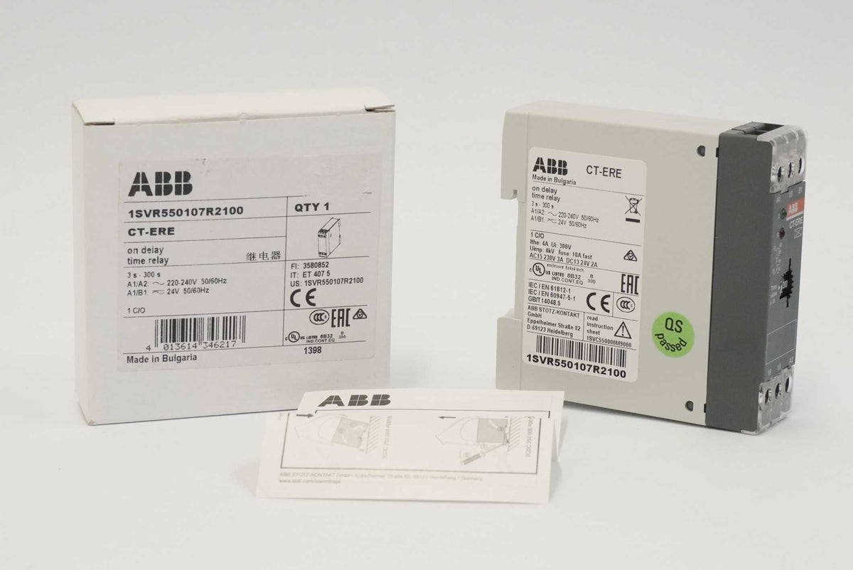 ABB 1SVR550107R2100 CT-ERE Electronic On Delay Time Relay