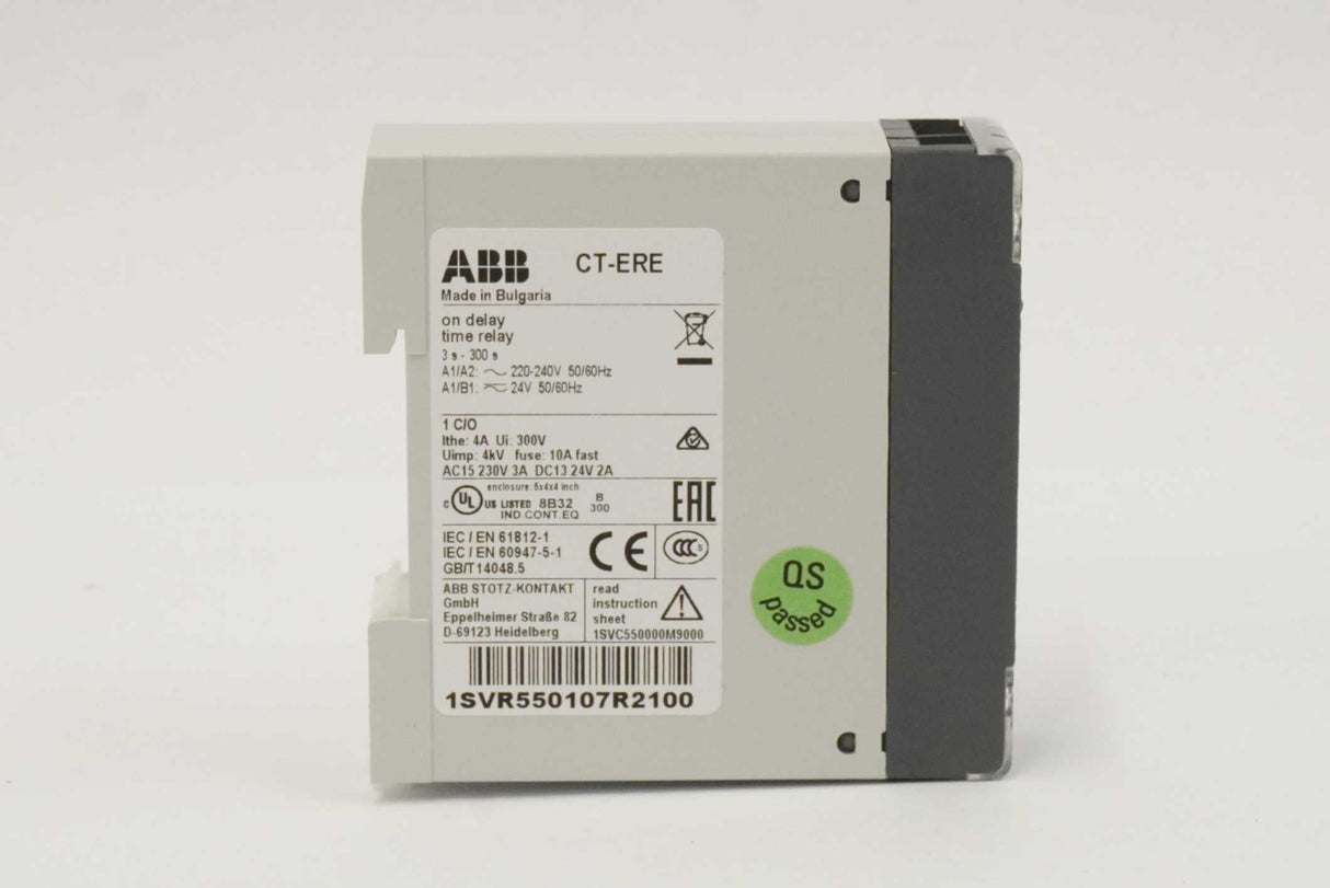 ABB 1SVR550107R2100 CT-ERE Electronic On Delay Time Relay
