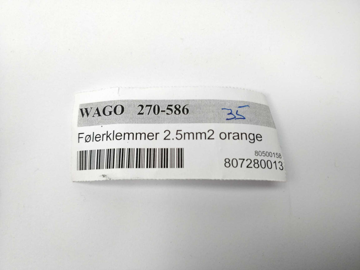 Wago 270-586 3-conductor sensor/actuator terminal block