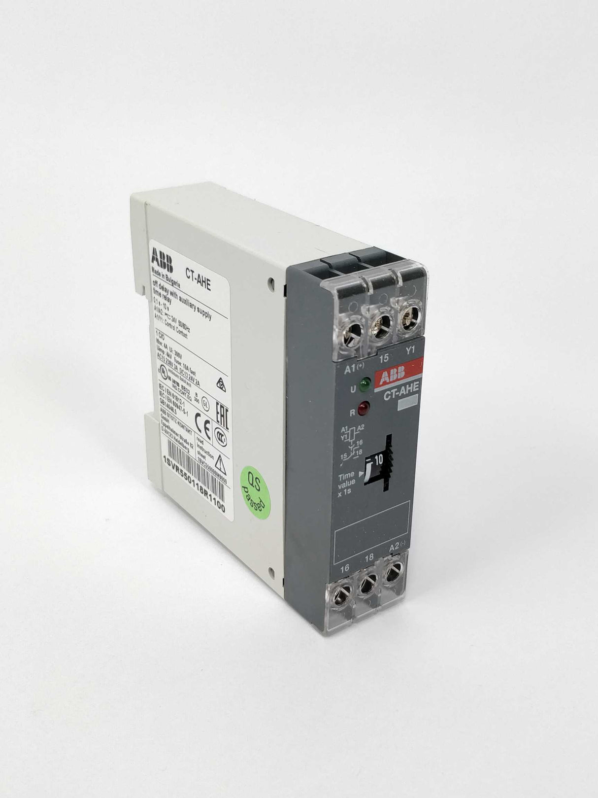ABB CT-AHE Time relay, OFF-delay 1c/o, 3-300s, 220-240VAC