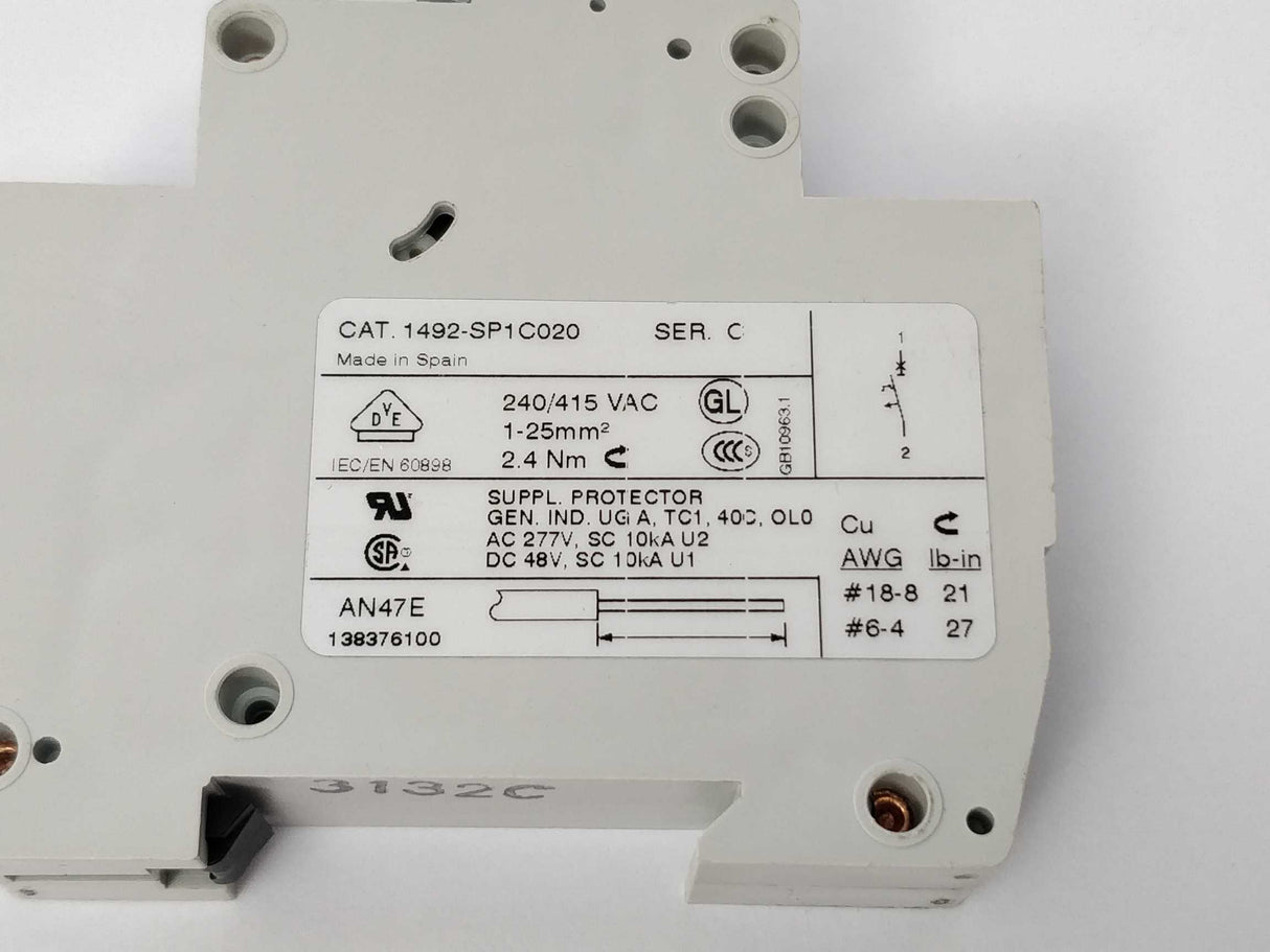 ALLEN-BRADLEY 1492-SP1C4020 Circuit breaker