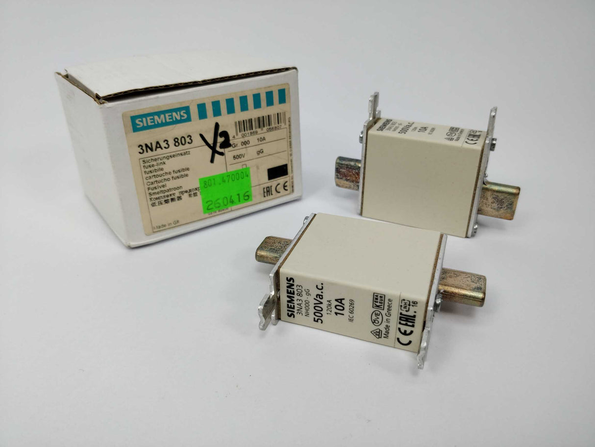 Siemens 3NA3803 Fuse-link 2 Pieces