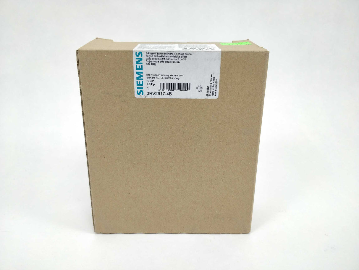 Siemens 3RV2917-4B 3-phase busbar