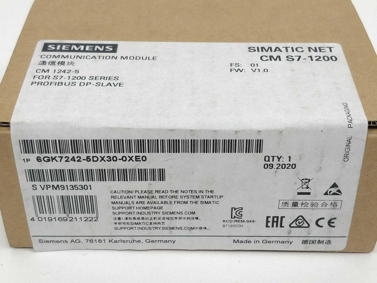 Siemens 6GK7242-5DX30-0XE0 Communications module CM 1242-5