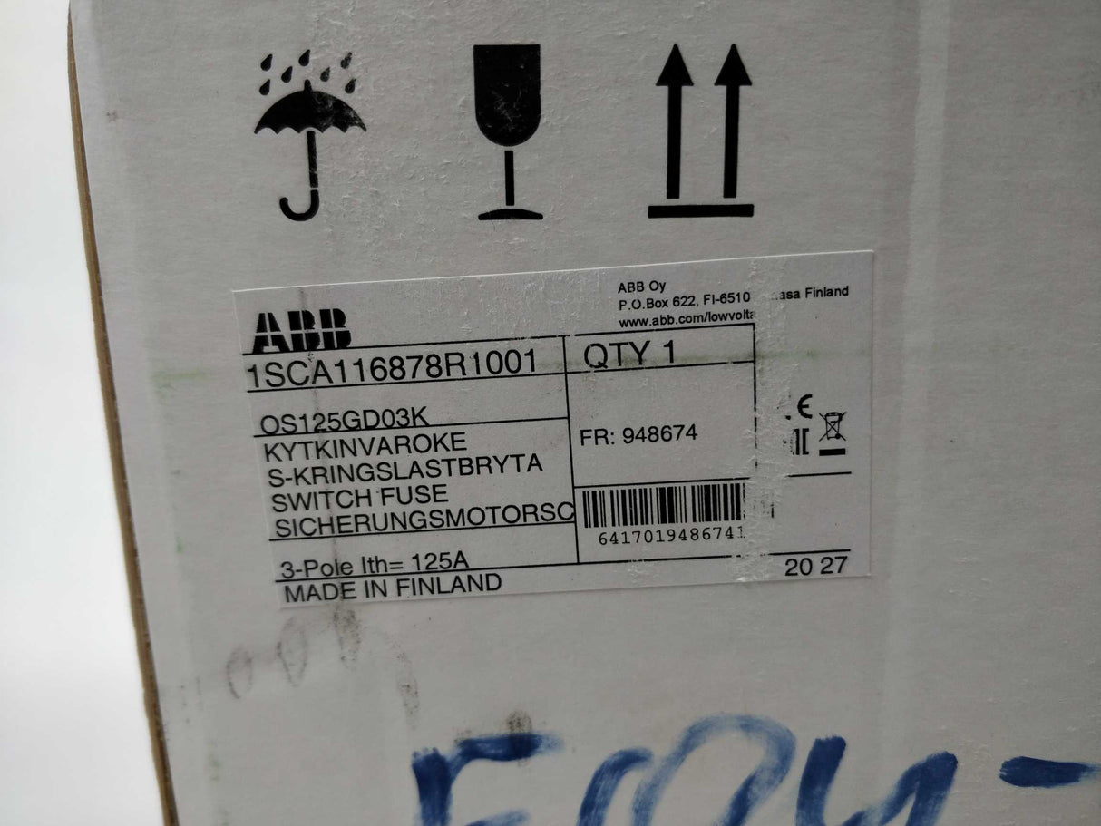 ABB 1SCA116878R1001 OS125GD03K