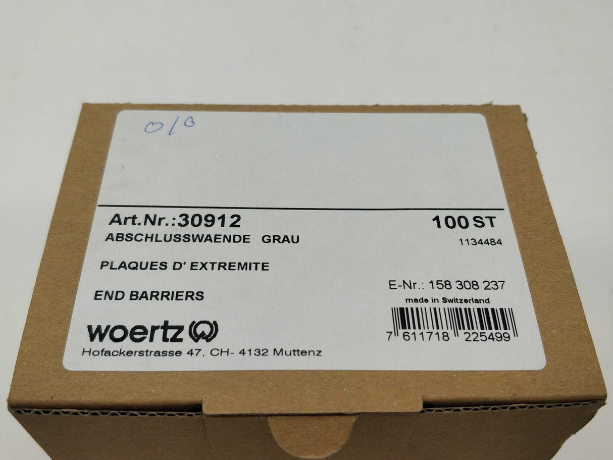 Woertz 30912 End barrier DIN15 100 Pcs