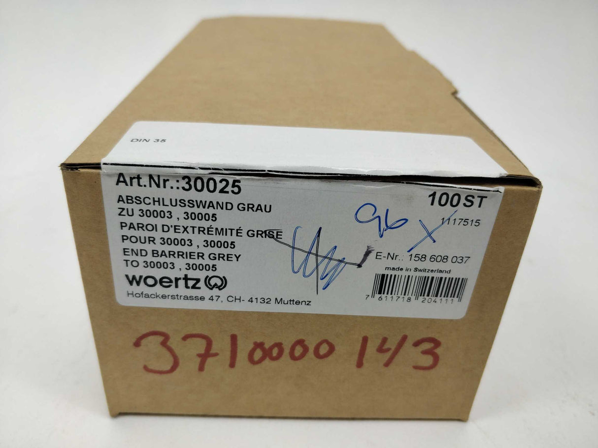 Woertz 30025 End barrier DIN35 96 PCs