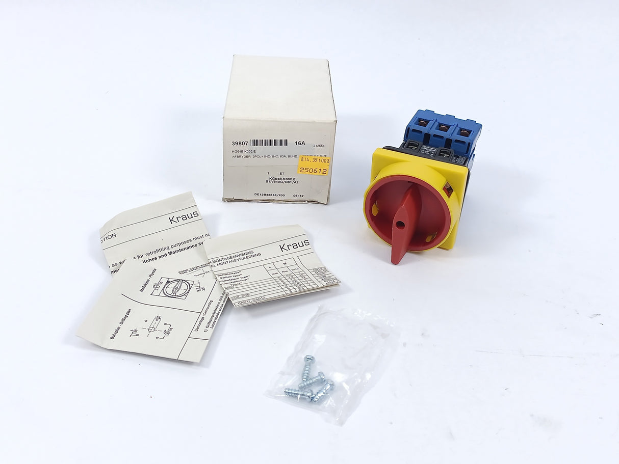 KRAUS & NAIMER KG64B-K302-E Manual Motor Controller