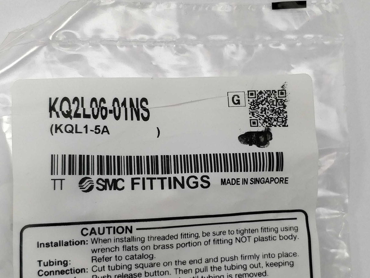 SMC FITTINGS KQ2l06-01NS 6 pieces