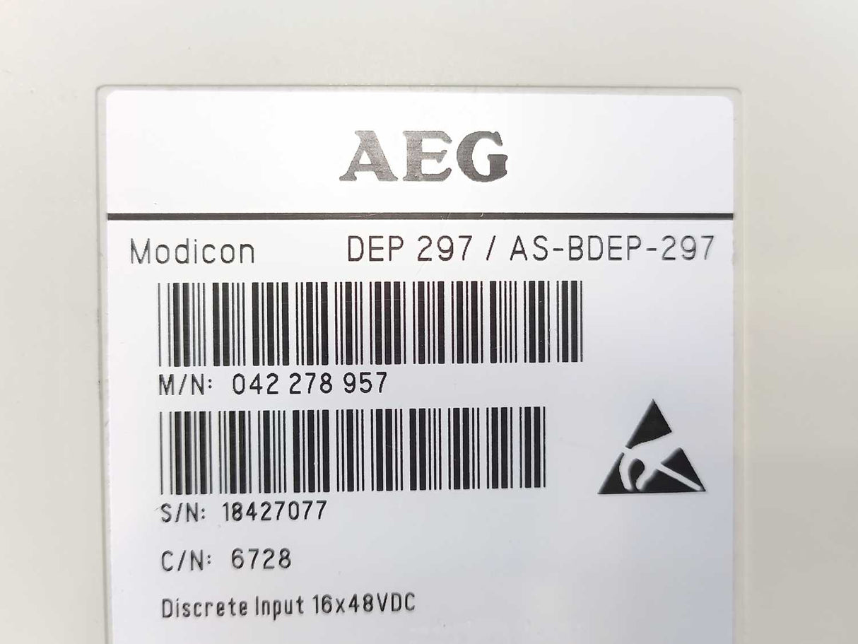 AEG DEP 297/AS-BDEP-297 Modicon Discrete Input 16x48VDC