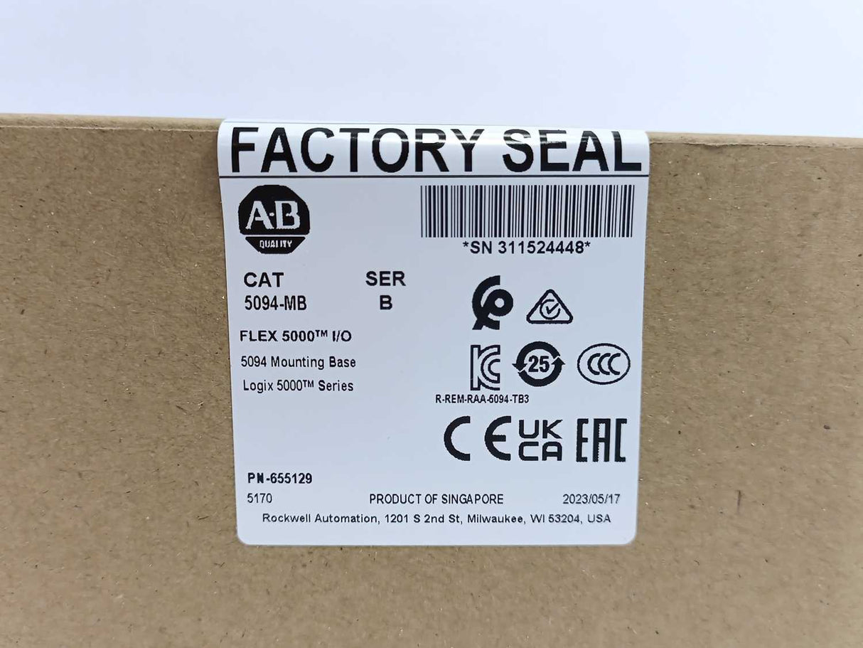 AB 5094-MB Ser. B FLEX 5000 I/O 5094 Mounting Base