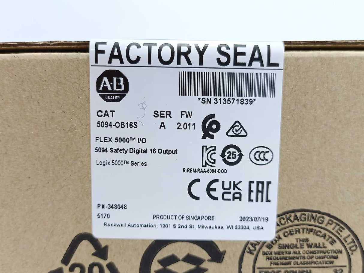 AB 5094-OB16S Ser. A FLEX 5000 I/O 5094 Safety Digital 16 Outpt
