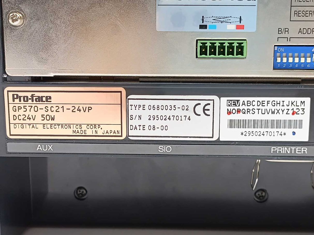 Pro-Face GP570-SC21-24VP Operator Interface 10" DC24V 50W, backlight dead