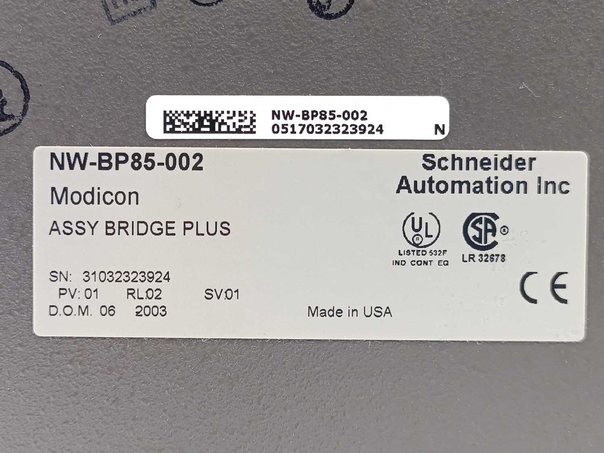 Modicon NW-BP85-002 ASSY Bridge Plus PV:01 RL:02 SV:01