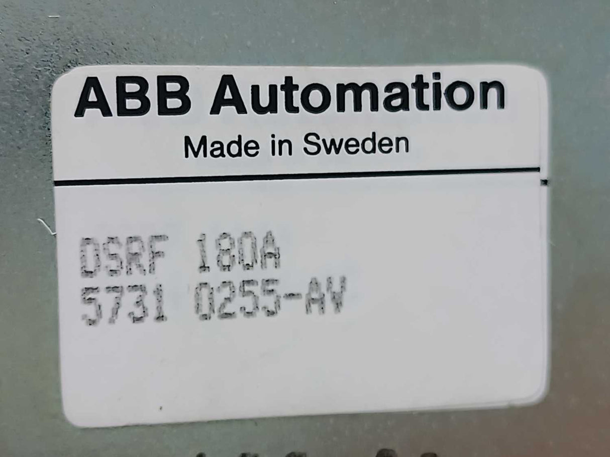 ABB DSRF 180A 5731 0255-AV MasterPiece 200/1 Chassis