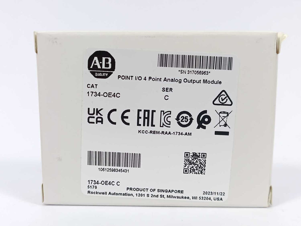 AB 1734-OE4C Ser.C 4 Point Analog Output Module FW 3.004