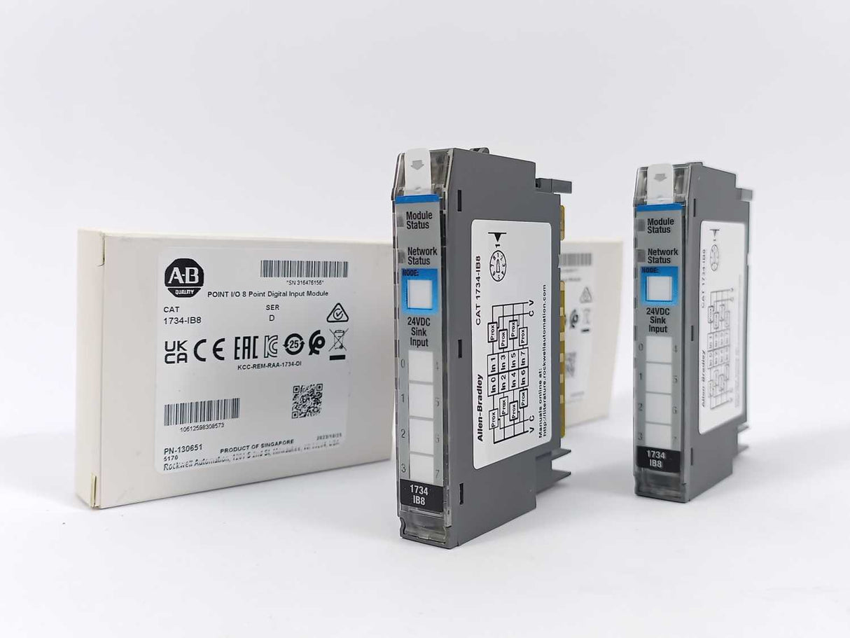 AB 1734-IB8 POINT I/O 8 Point Digital Input Module, Ser. D, Batch of 2pcs