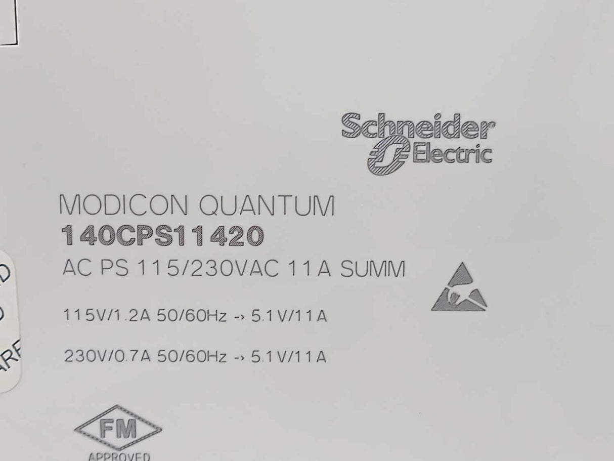 Schneider Electric 140CPS11420 Modicon Quantum PS 115/230 VAC