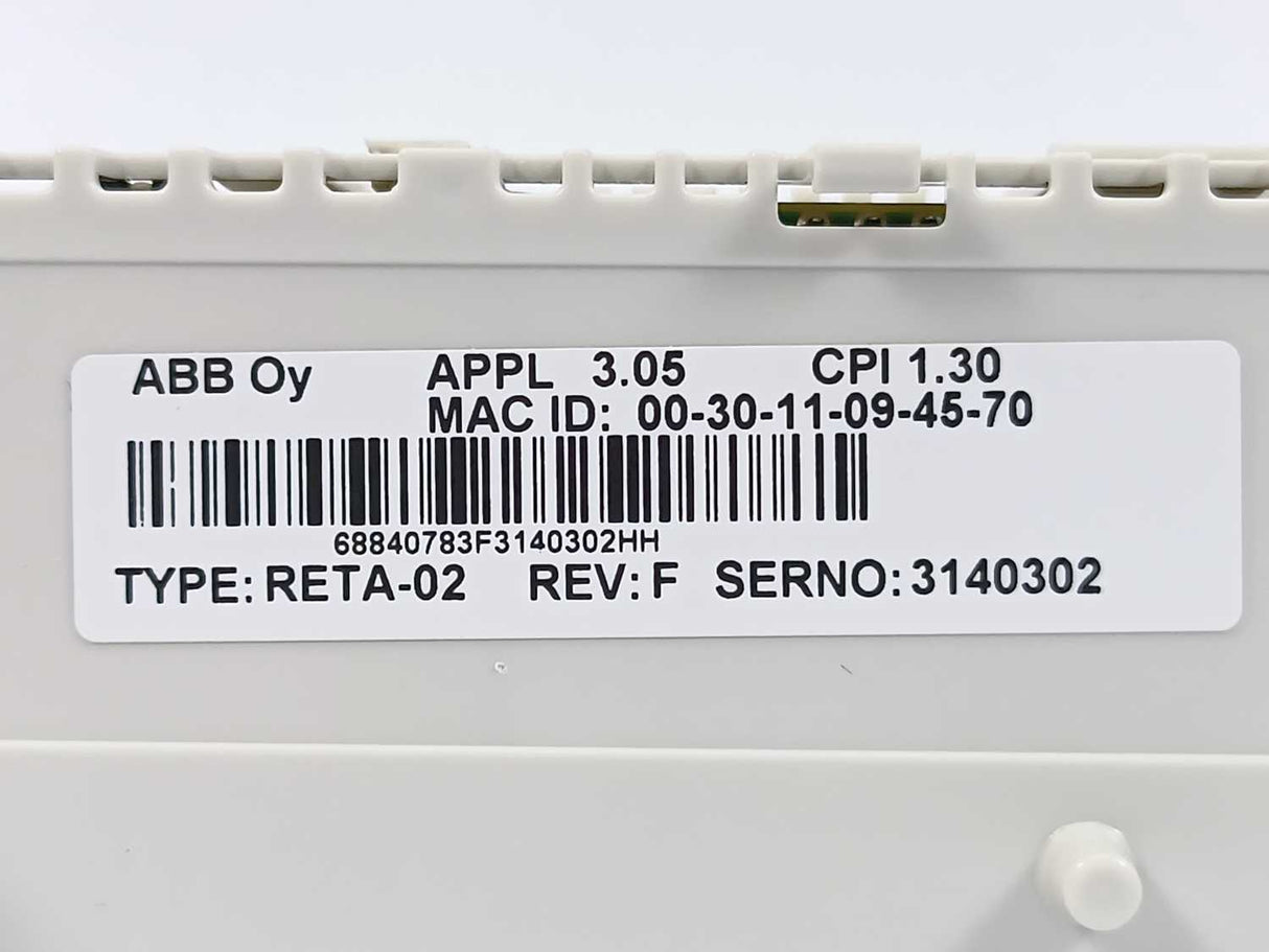 ABB RETA-02 Rev: F Ethernet Adapter