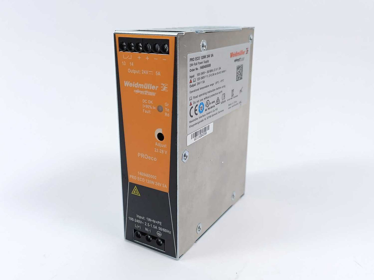 WEIDMULLER 1469480000 Power Supply PRO ECO 120W 24V 5A
