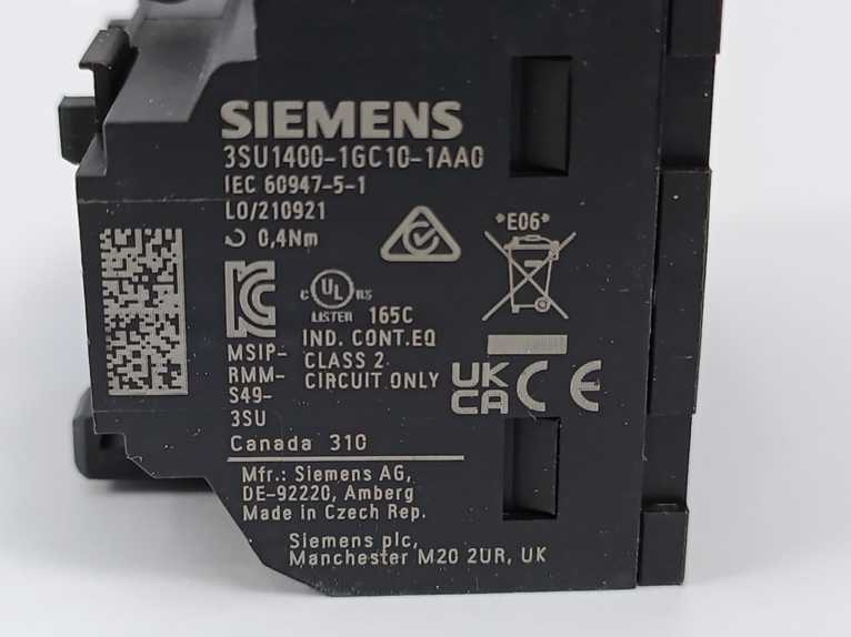 Siemens 3SU1400-1GC10-1AA0 ID Key-operated Switch Electronic Module