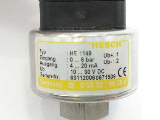 Hesch 63112006 HE1149 Pressure Transmitter