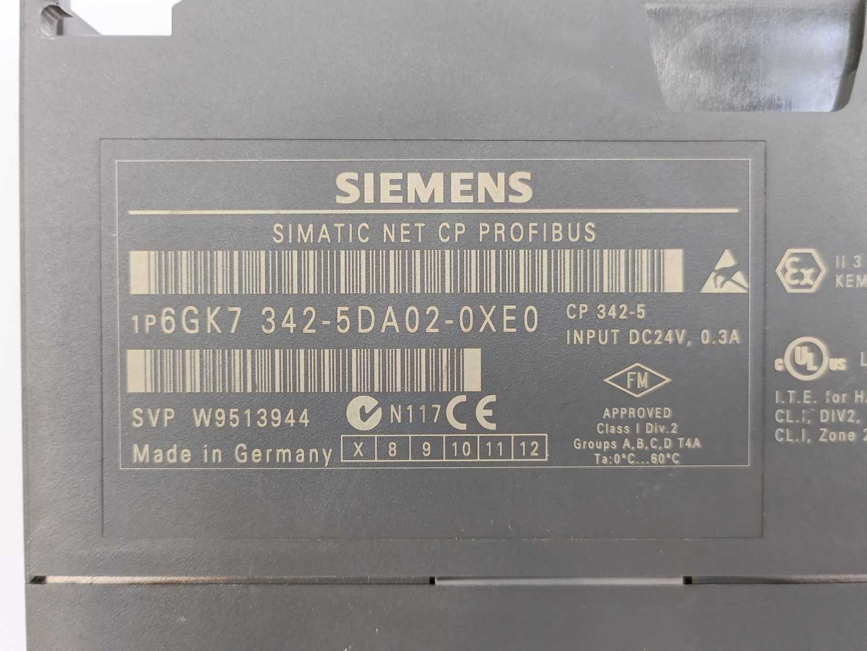 Siemens 6GK7342-5DA02-0XE0 CP 342-5 SIMATIC NET CP PROFIBUS