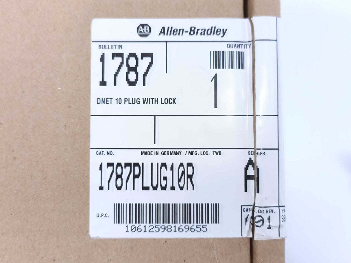 AB 1787PLUG10R DNET 10 Plug With Lock Batch 10pcs.