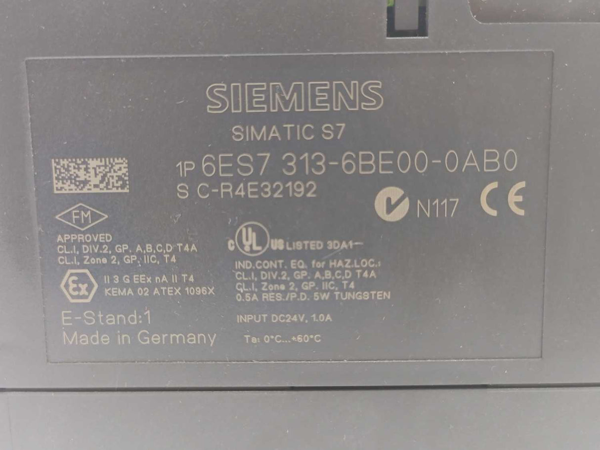 Siemens 6ES7313-6BE00-0AB0 SIMATIC S7