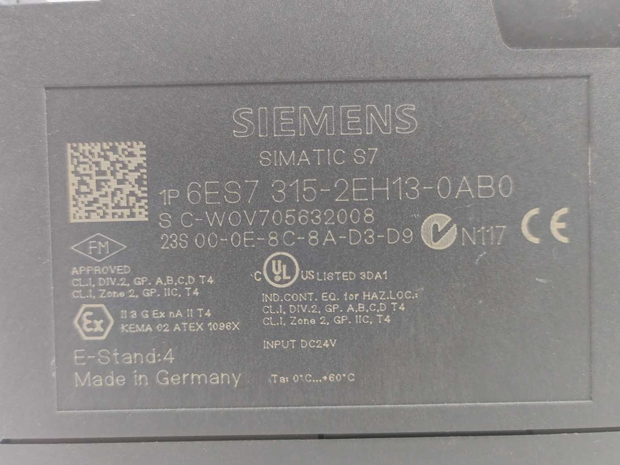 Siemens 6ES7315-2EH13-0AB0 SIMATIC S7-300, CPU