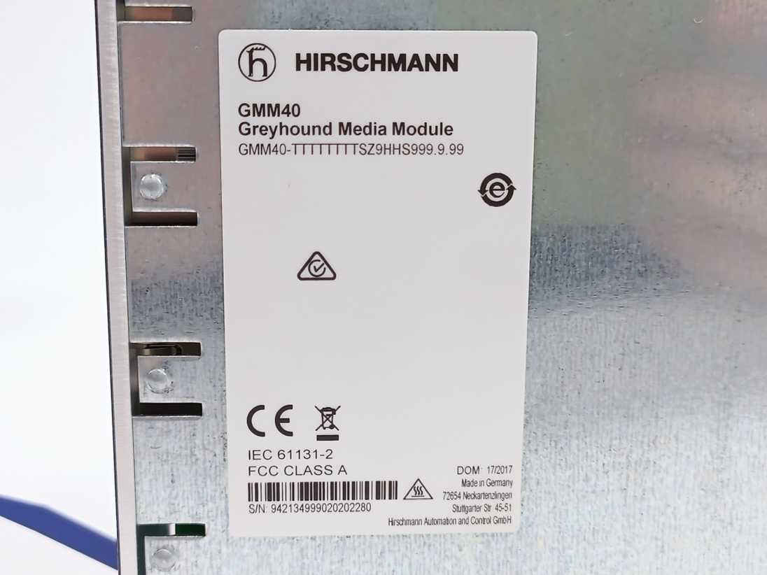 Hirschmann GMM40 Industrial Media Module, GMM40-TTTTTTTTSZ9HHS999.9.99