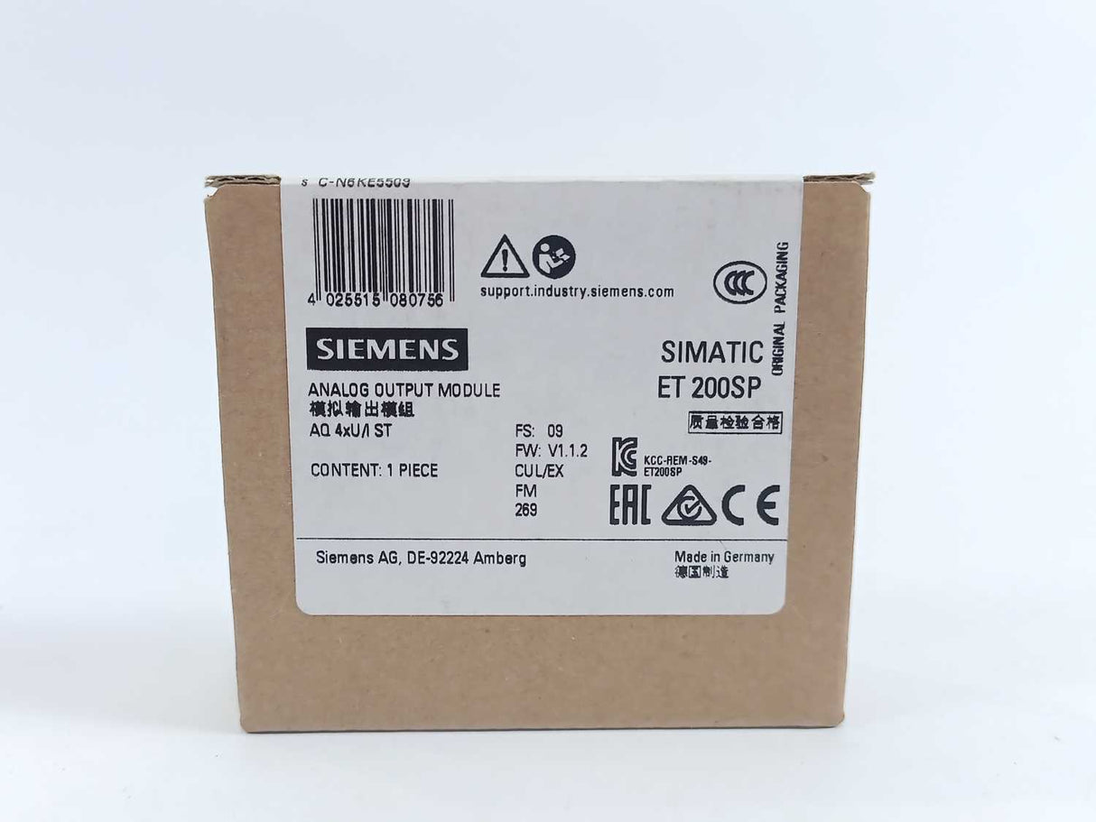 Siemens 6ES7135-6HD00-0BA1 SIMATIC ET 200SP Analog Output Module