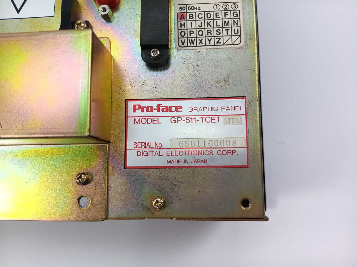 Pro-Face GP-511-TCE1 Graphic Panel MTM *Defective* Sold for parts.