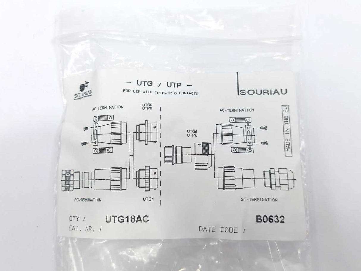 SOURIAU UTG18AC Standard Circular Connector Batch 10 Pcs.