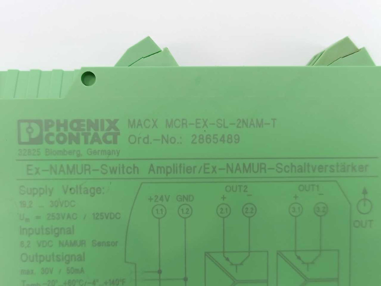 Phoenix Contact 2865489 MACX MCR-EX-SL-2NAM-T NAMUR Isolating Switch Amplifier