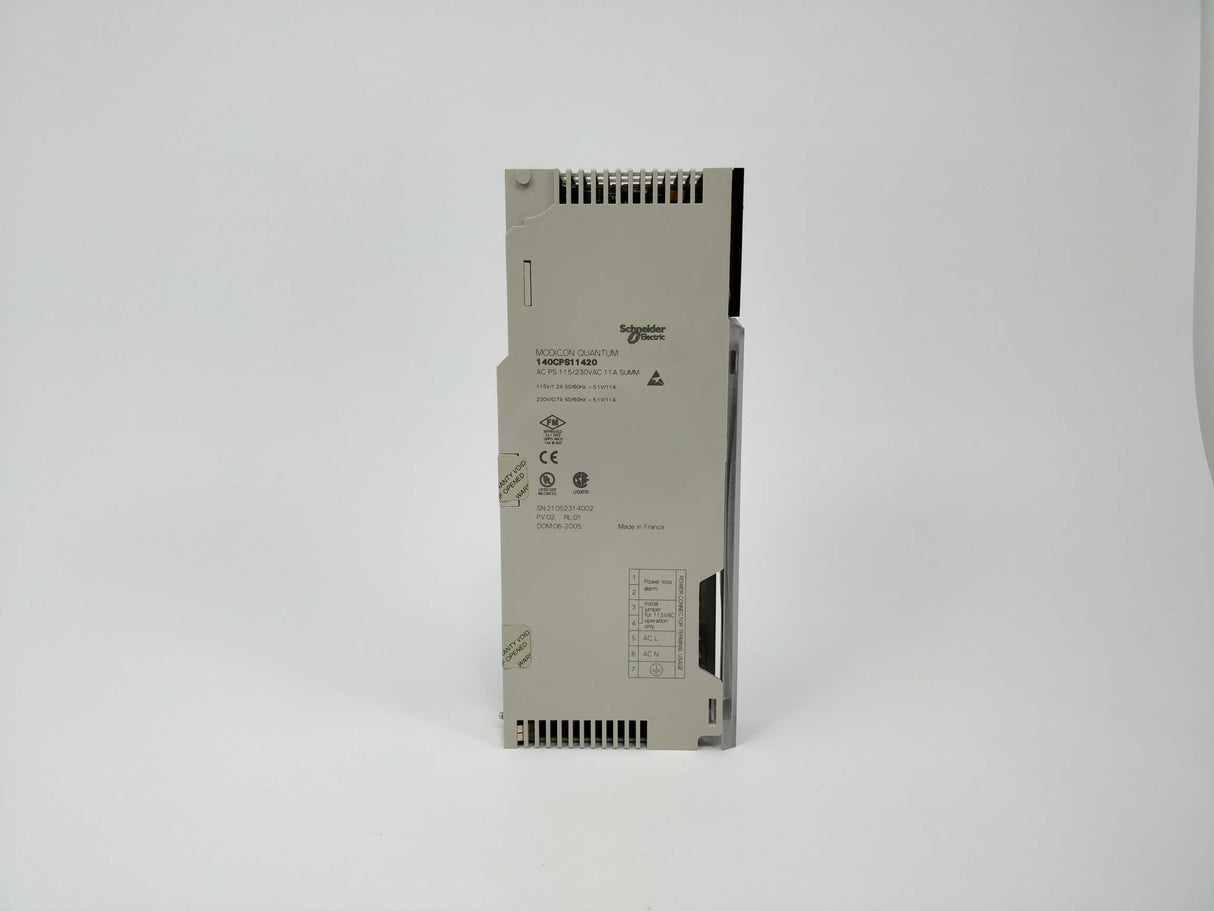Schneider Electric 140CPS11420 PS 115/230 VAC