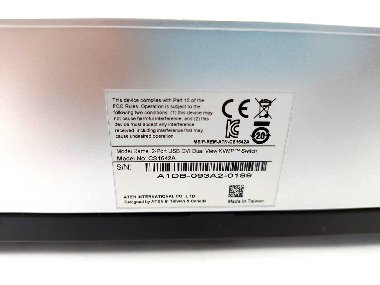 ATEN CS1642A 2-Port USB DVI Dual Link Dual Display/Audio no cables
