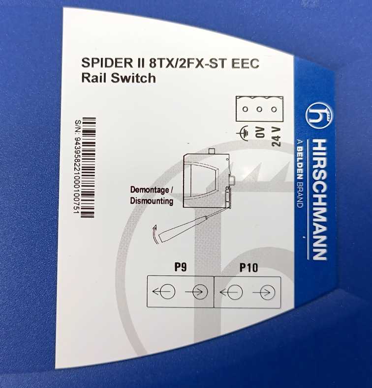Hirschmann Spider II 8TX/2FX-ST EEC Rail switch