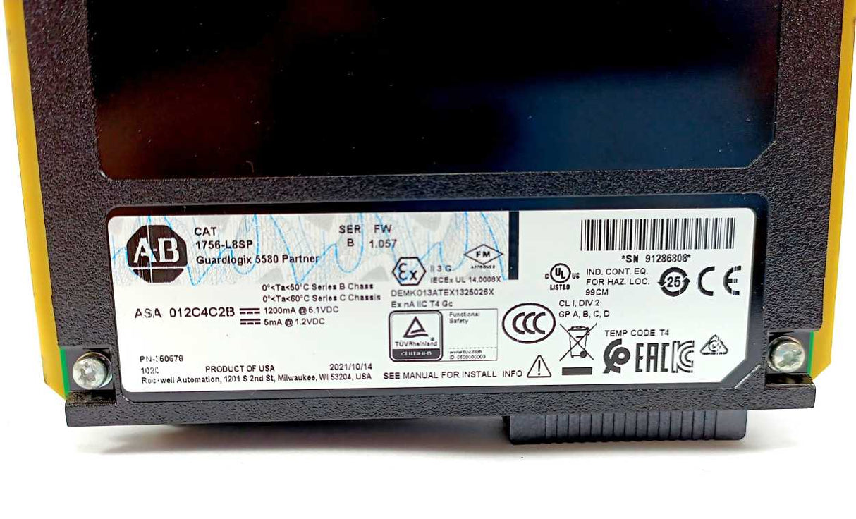 AB 1756-L8SP Ser. B ; FW. 1.057 GuardLogix 5580 Safety Partner Control