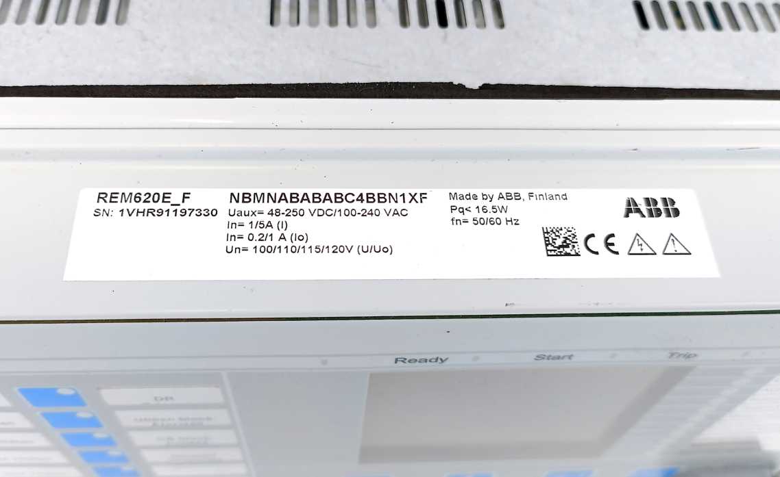 ABB NBMNABABABC4BBN1XF REM620E_F Motor Protection and Control REM620