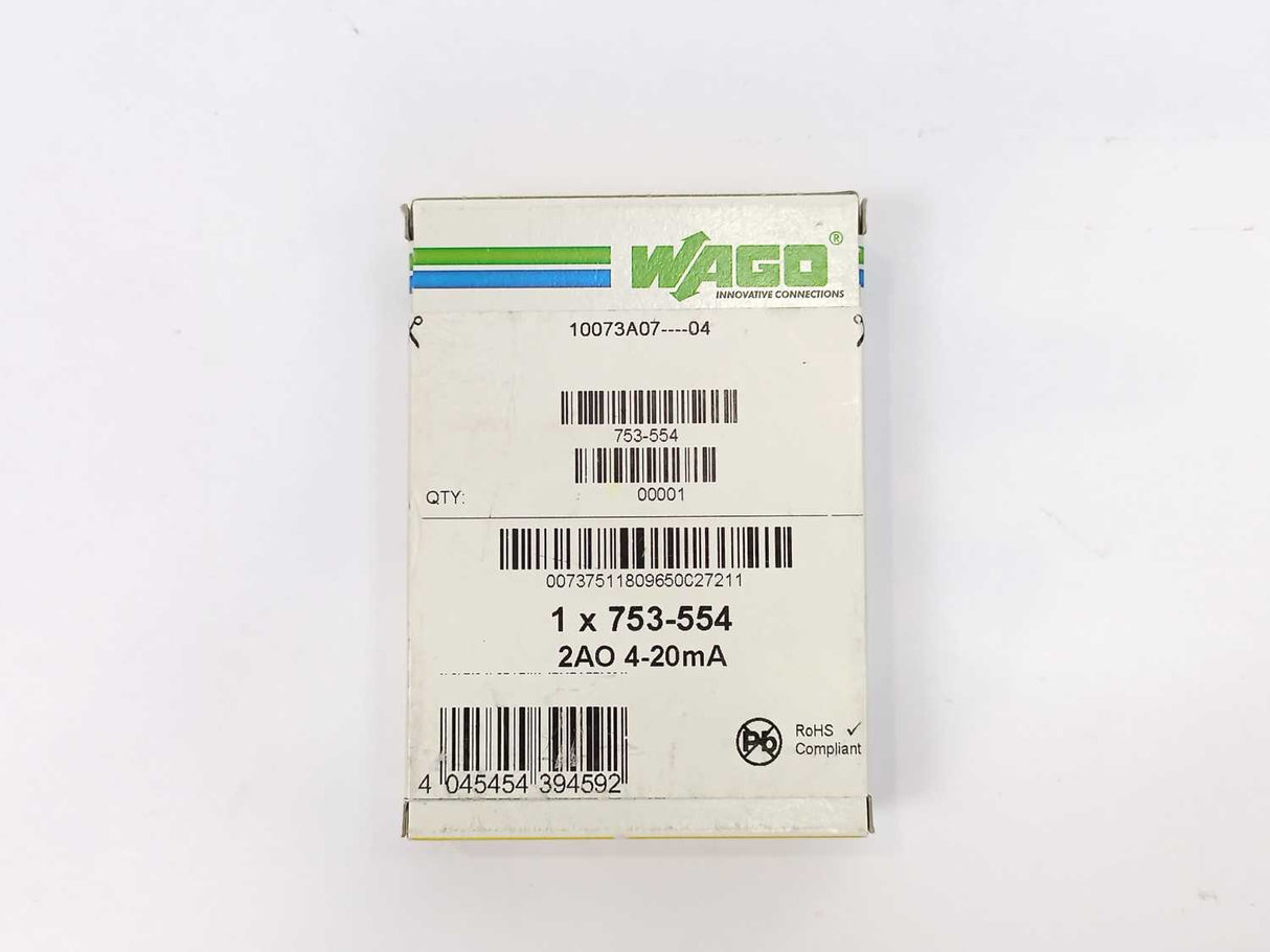 Wago 753-554 2-Channel Analog Output, 4..20 mA