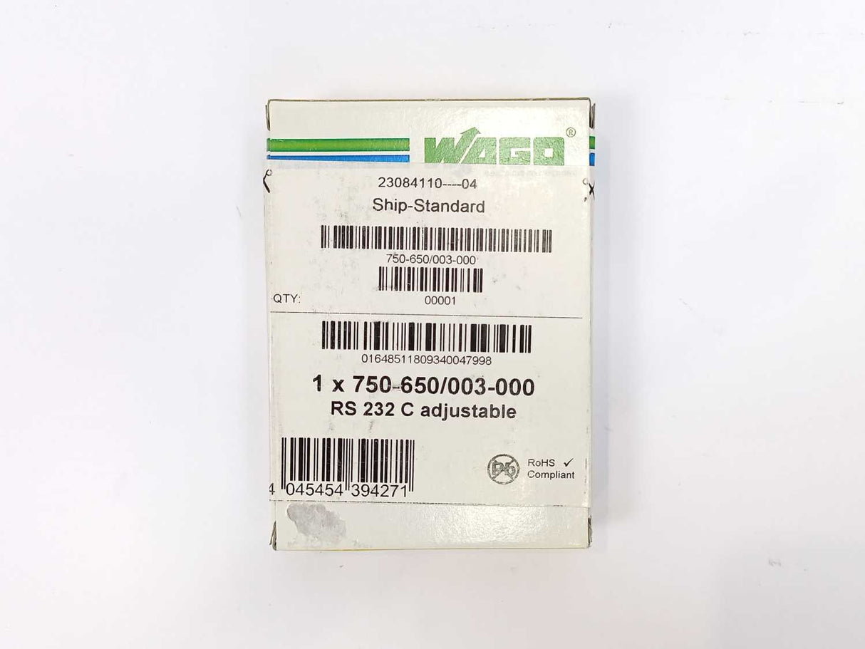 Wago 750-650/003-000 RS-232 C Serial Interface, Adjustable