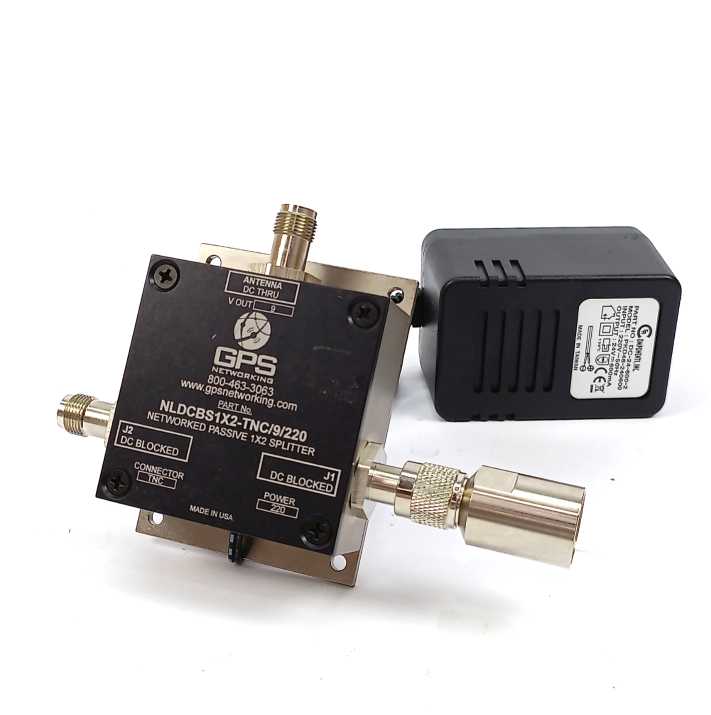 GPS Networking NLDCBS1X2-TNC/9/220 Networked Passive 1X2 Splitter w/ PSU